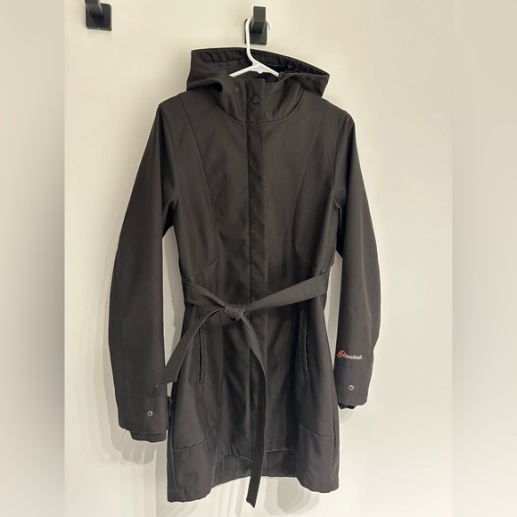 CLOUDVEIL Jackets & Coats Cloudveil Black Fleece Lined Belted Rain